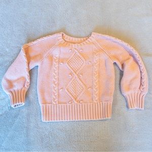 GAP Girls Cableknit Sweater Pink Size 4